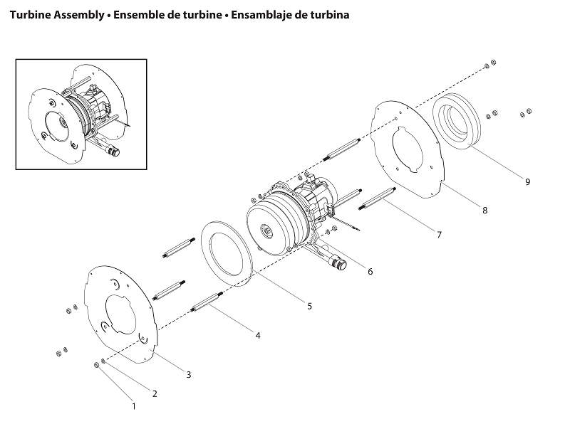 CapSpray 105 Turbine Assembly