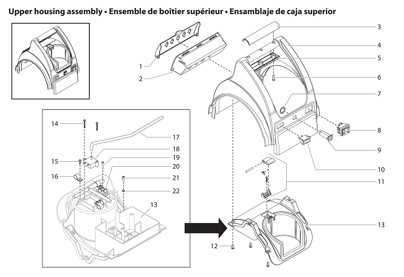 CapSpray 105 Upper Housing Assembly